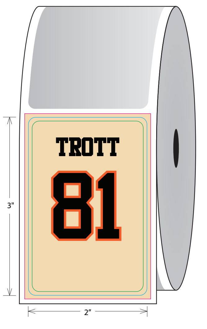 Santa Rosa Flyers Personalized Jersey Sticker Roll
